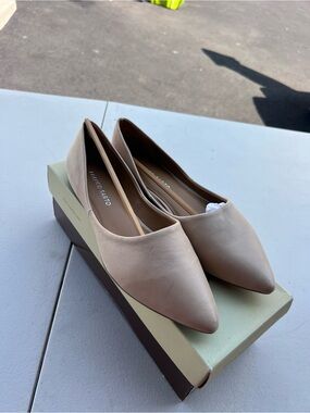 Franco Sarto Blush Beige Pointed Toe Flats